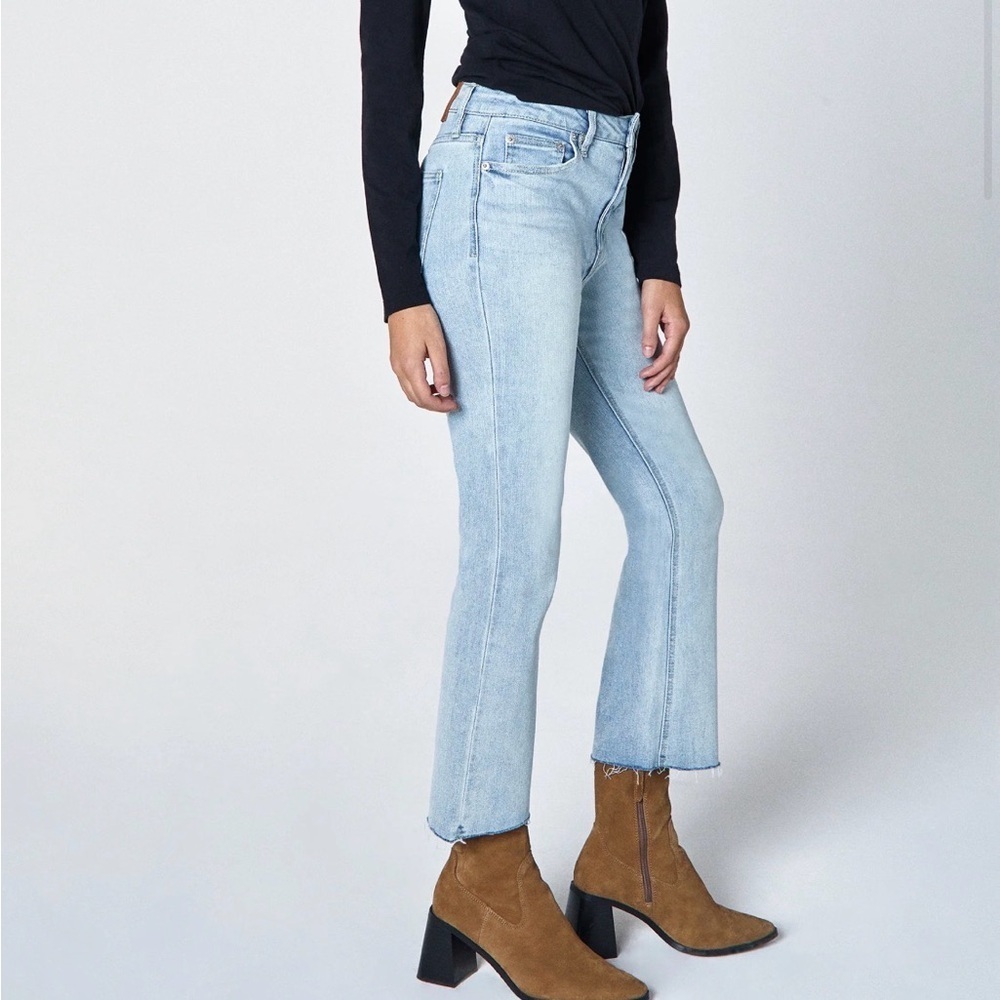 Unpublished Marlow jeans mid-rise cropped flare raw hem women’s 29 EUC